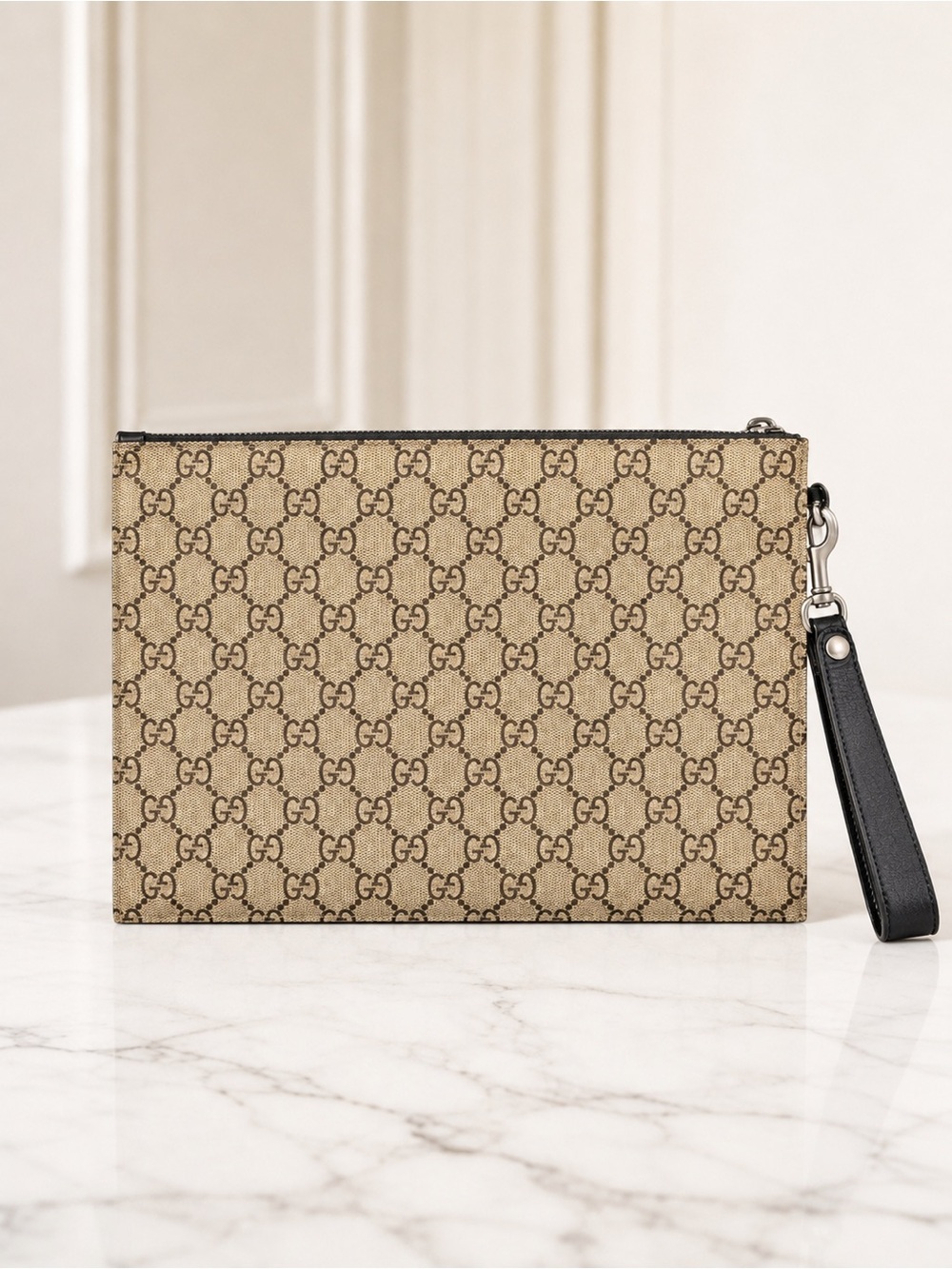 Gucci GG Supreme L’Aveugle Par Amour Tiger Large Zip Pouch Wristlet Clutch 🐅🐅 - Picture 3 of 6